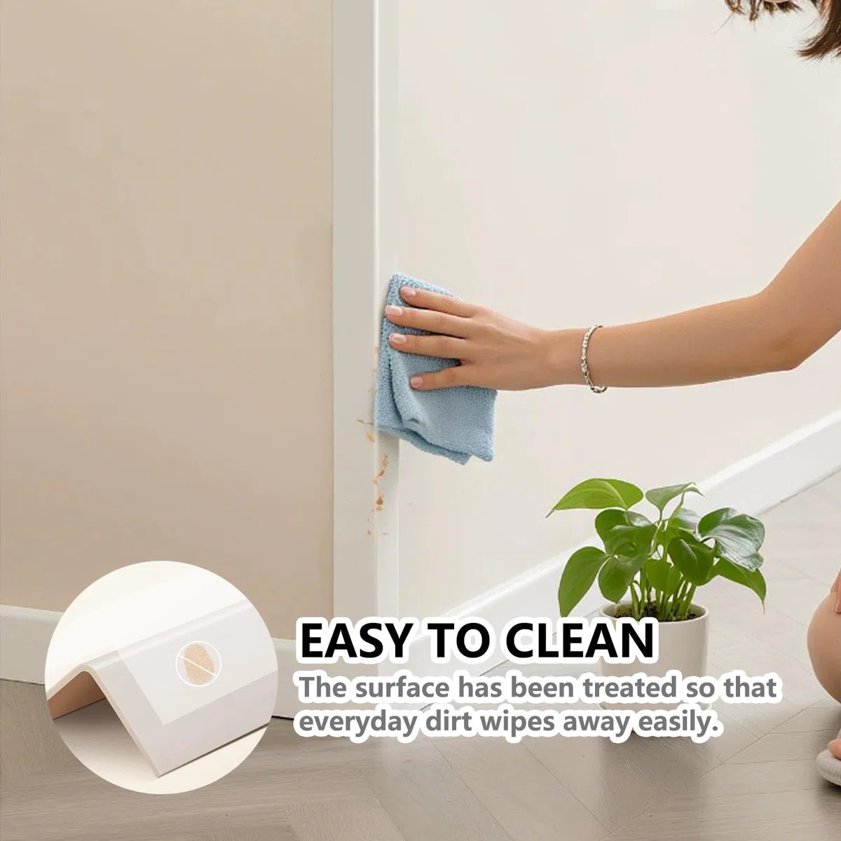 Juego de 3 Protectores de Esquinas de Pared Transparentes