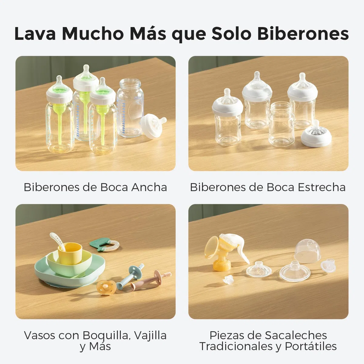 Pack lactancia: sacaleches manos libres + lavabiberones 3en1