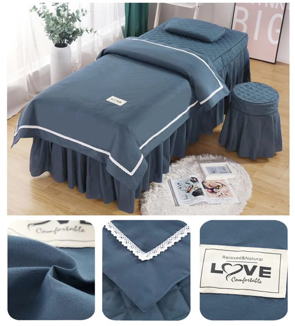 Juego de sábanas de microfibra azul marino para cuna de bebé, 4 fundas transpirables (190 x 70 cm), perfecto para cunas, mesas, esteticistas, terapeutas y profesionales del spa