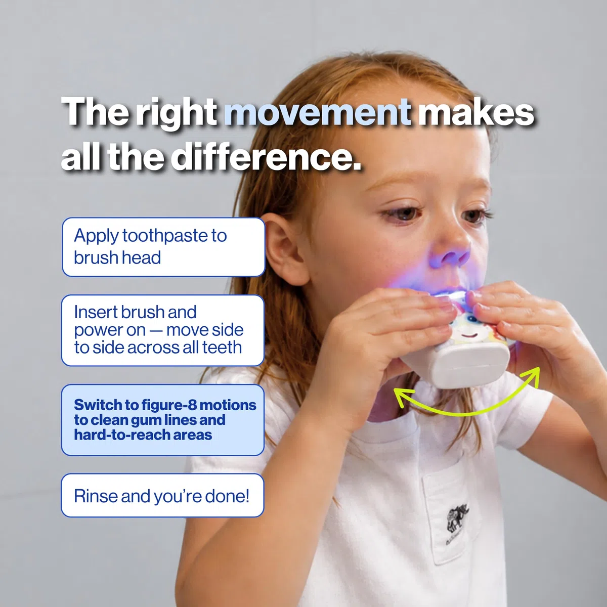 autobrush Cepillo de dientes eléctrico para niños, solo aceptado por ADA, cepillo de dientes en forma de U, clínicamente probado hasta 5.1 veces mejor limpieza, 30 segundos, cobertura completa de 360