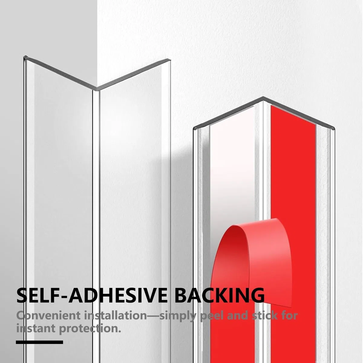 Juego de 3 Protectores de Esquinas de Pared Transparentes