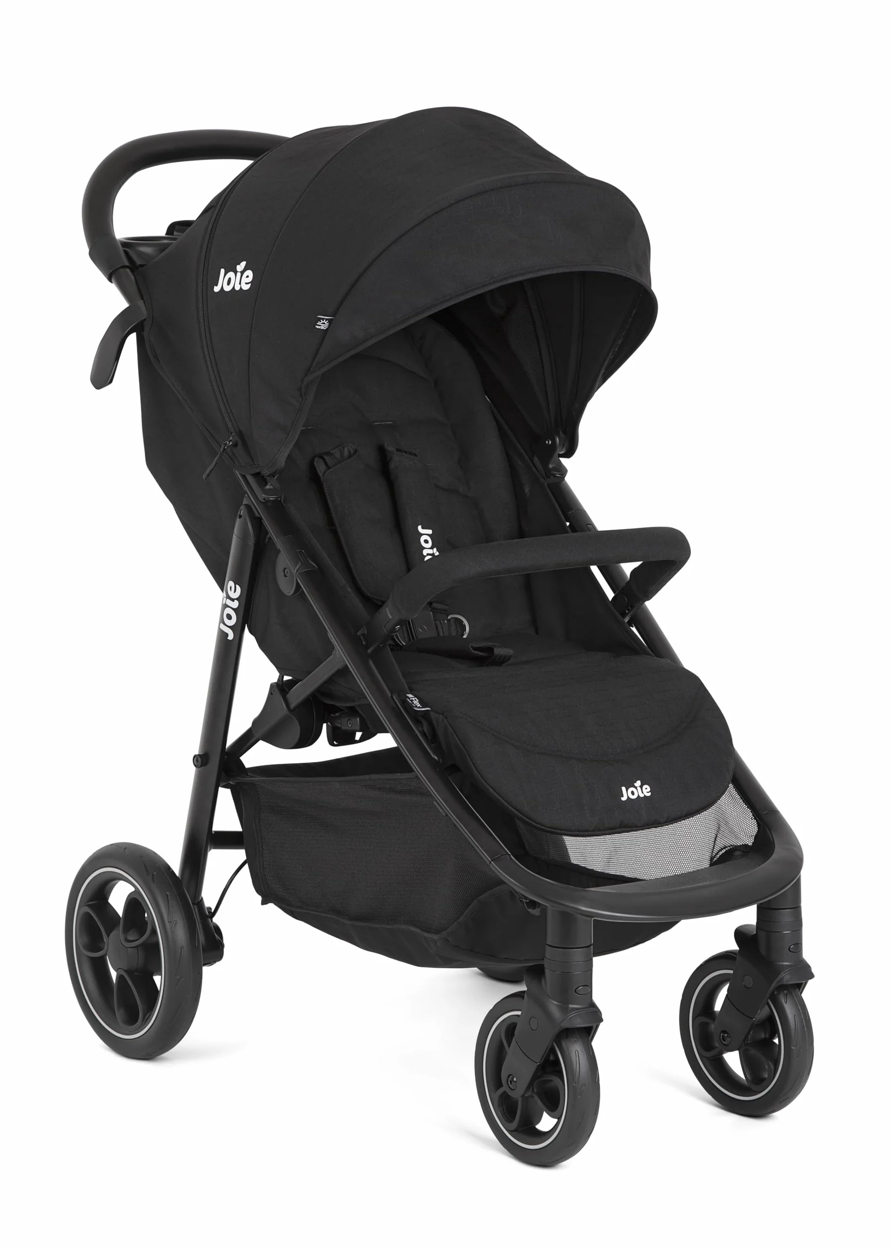 Sillas de paseo marca Joie. Modelo Buggy & Sportwagen Litetrax bis 22 kg belastbar mit Schieber-Ablagefach & Regenschutz - Shale