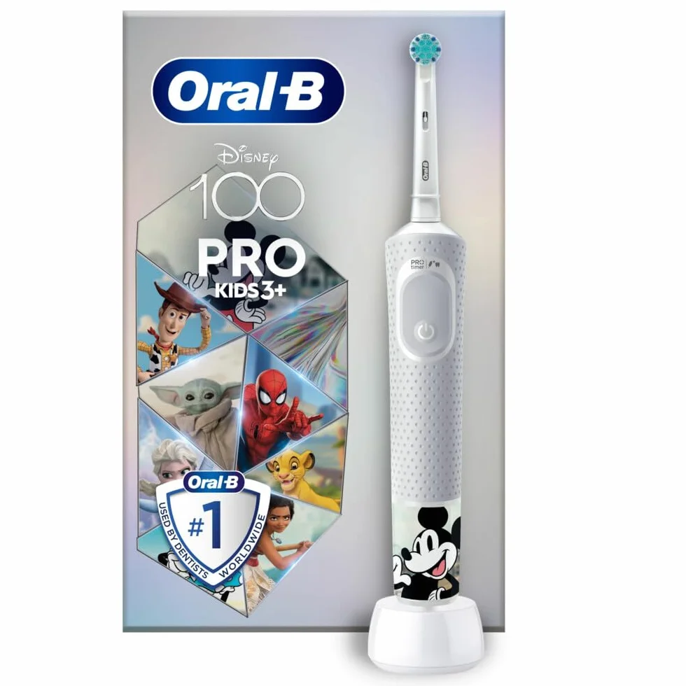 Oral-B Cepillo de dientes eléctrico recargable para niños Disney +3 años, delicado con las encías, se puede utilizar con Disney Magic Timer, 1 cabezal, 1 cepillo, idea regalo