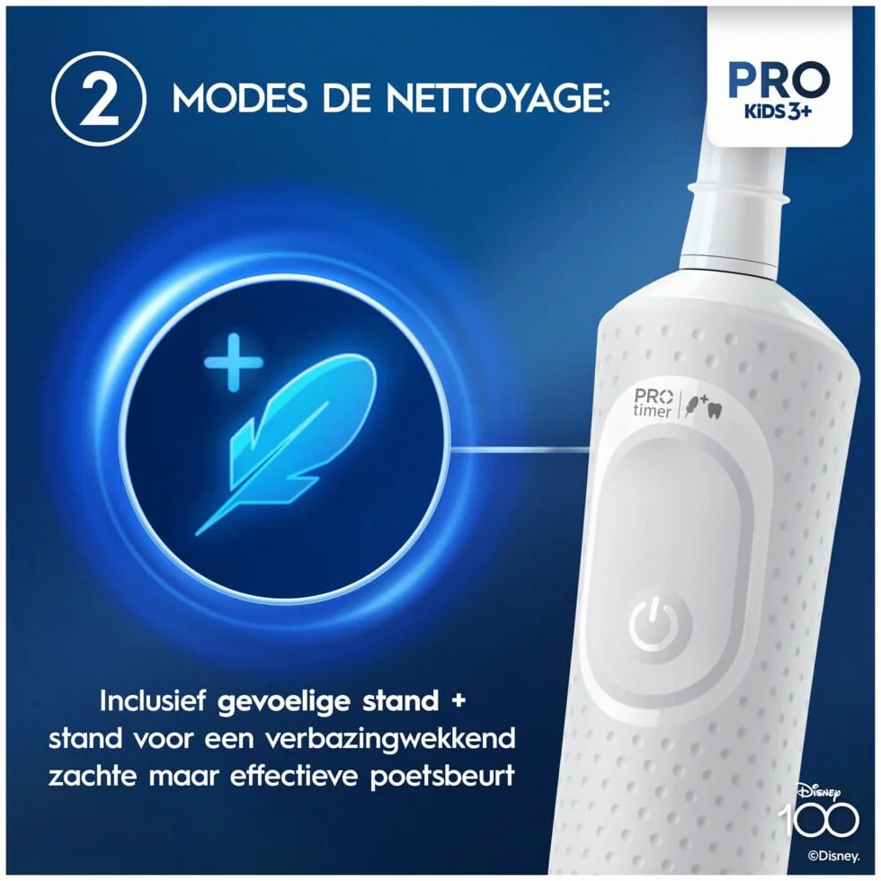 Oral-B Cepillo de dientes eléctrico recargable para niños Disney +3 años, delicado con las encías, se puede utilizar con Disney Magic Timer, 1 cabezal, 1 cepillo, idea regalo