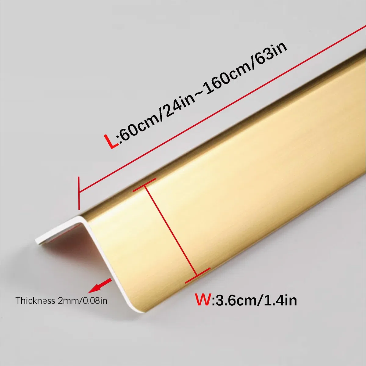 L Sd Protector de esquina autoadhesivo para pared d 155 cm, seguro para niños y adultos y decoración del hogar Slish