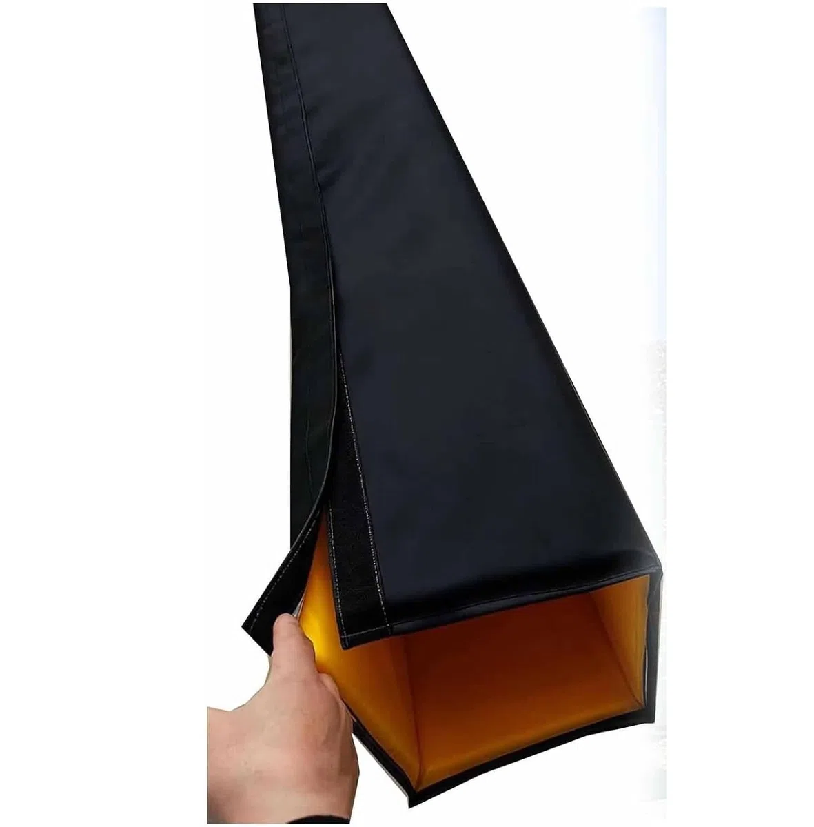 Envoltura de Almohadilla de Poste Cuadrado de 4 pies, Protector de Columna de Espuma de 1,2 "de Espesor, Garaje 1 Pieza(Preto,4.5"x4.5")