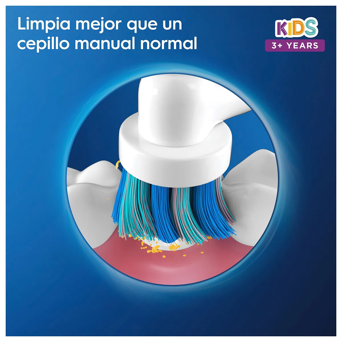 Oral-B Vitality Kids Cepillo de Dientes Eléctrico con Mango Recargable con Tecnología Braun, 1 Cabezal y Funda de Viaje con Motivos de Spyder-Man, Apto para Niños Mayores de 3 Años, Rojo