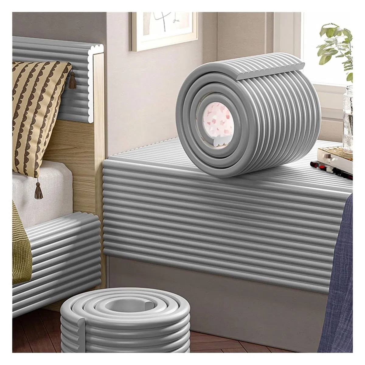 Protector de Esquinas para Bebé Tiras De Seguridad De Espuma, Protector De Esquinas De Bordes Autoadhesivo De 20 Cm De Ancho For Niños, Tira De Protección De Bordes Anticolisión For Muebles, Chimenea,