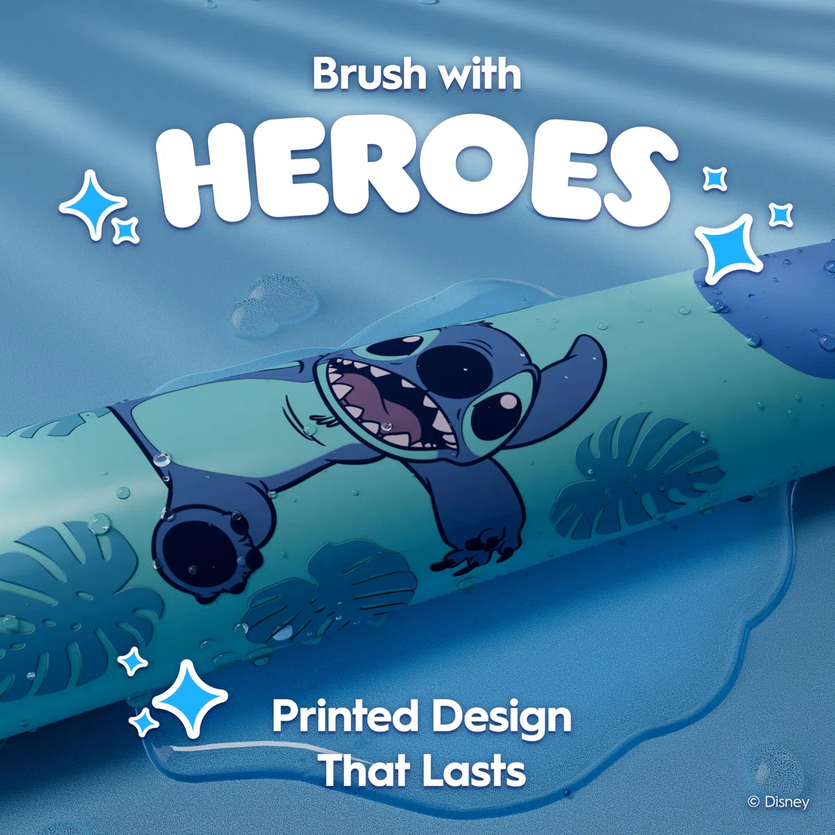 Oral-B iO Kids - Cepillo de dientes eléctrico recargable, Stitch con 1 cabezal de cepillo de cuidado suave, sensor de presión automático para proteger las encías, 3 modos de limpieza, temporizador de