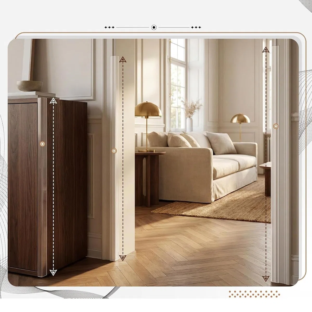 Juego de 3 Protectores de Esquinas de Pared Transparentes