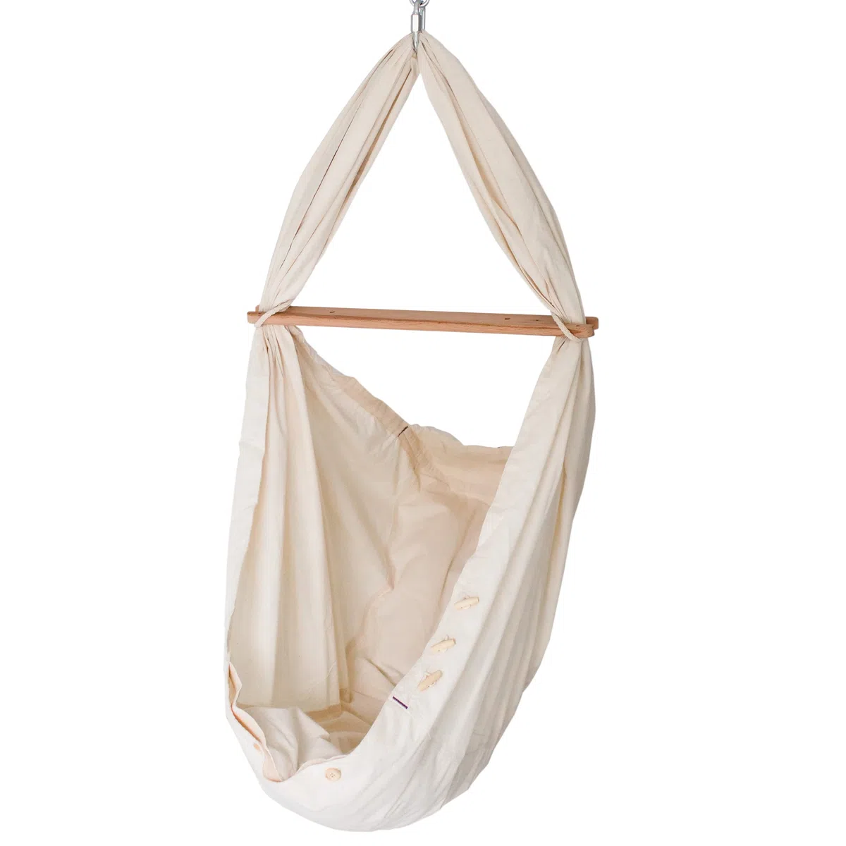 SCHMUSEWOLKE Cuna de plumas – Set con estructura de tipi antracita – Hamaca para bebés y niños pequeños desde el nacimiento hasta los 3 años – algodón orgánico – con colchón de lana de oveja