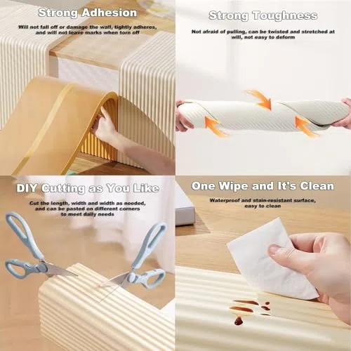 Paneles de pared acolchados, acolchado seguro anticolisión, cabecero autoadhesivo para guardería, sala de juegos y dormitorio, cojines de pared para despegar y pegar