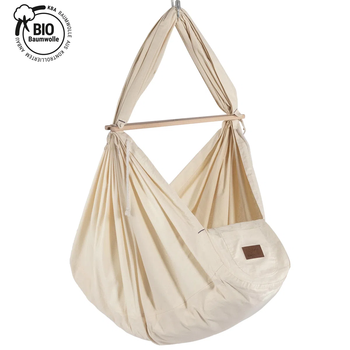 SCHMUSEWOLKE Cuna de plumas – Set con estructura de tipi antracita – Hamaca para bebés y niños pequeños desde el nacimiento hasta los 3 años – algodón orgánico – con colchón de lana de oveja